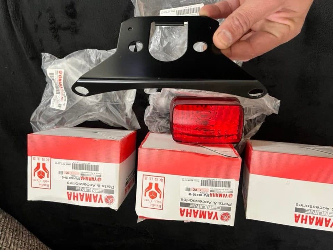 OEM rear brake light and new bracket